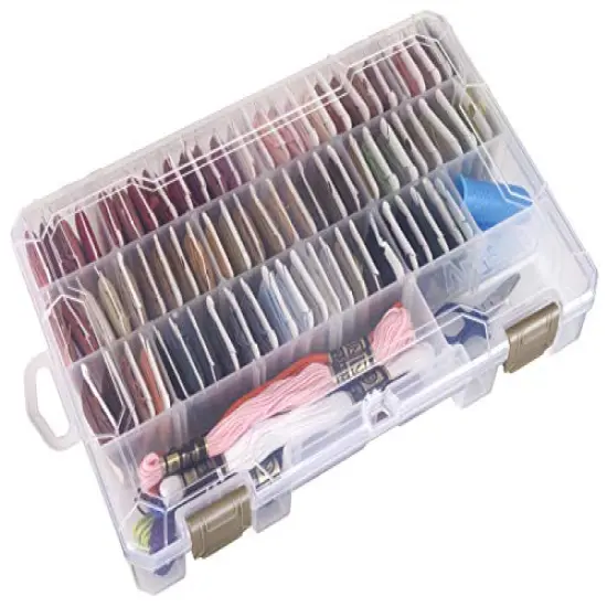 ArtBin 6840JN Floss Finder Box, Sewing & Embroidery Organizer, [1] Plastic Storage Case, Clear {4}