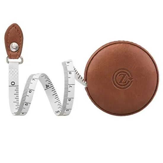 Sewing Tape Measure Medical Body Cloth Tailor Craft Dieting Measuring Tape 60 Inch/1.5M Dual-Sided Retractable Ruler with Push Button Round 1 Pack Brown {3}