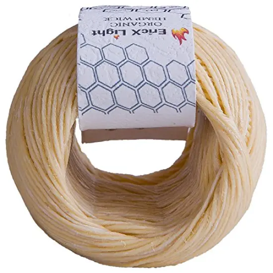 EricX Light Beeswax Hemp Wick,200 ft Spool,100% Organic Hemp Wick Well Coated with Beeswax,Standard Size(1.0mm) {3}