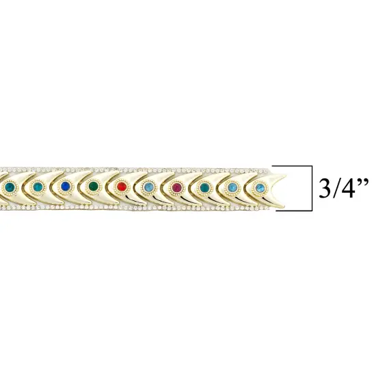 5 Yards of Oceana 3/4" Rhinestone Beaded Iron-On Trim {3}