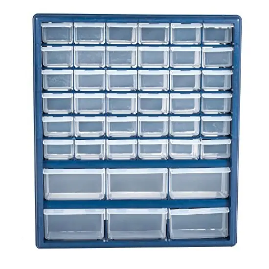 42 Compartment Organizer &ndash; Desktop or Wall Mount Container for Hardware, Parts, Crafts, Beads, or Tools by Stalwart, 10 Targets {2}
