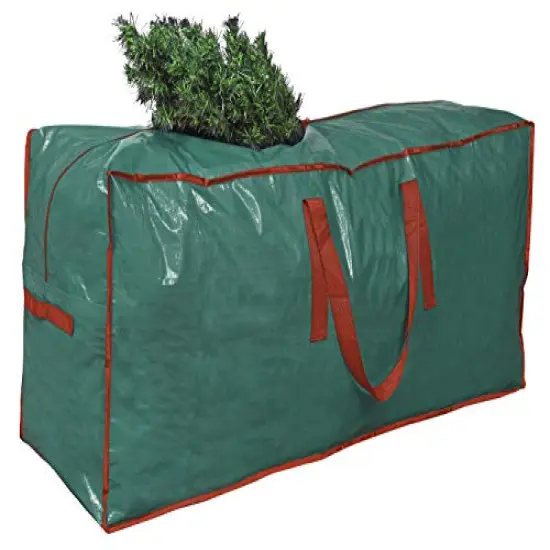 Christmas Tree Storage Bag | Fits Up to 9 Ft. Tall Disassembled Tree | 65&rdquo; X 15&rdquo; X 30&rdquo; Holiday Tree Storage Case | Xmas Storage Container with Handles and Sleek Zipper (Green) {2}