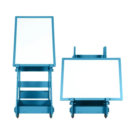 Kids' Standing Art Easel with 4-Level Adjustable Height and Multi-Functional Drawing Board Navy {5}