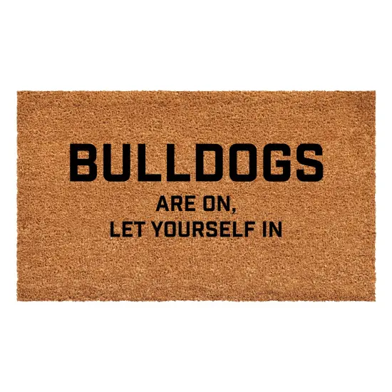 Bulldogs are on let yourself in Doormat {3}