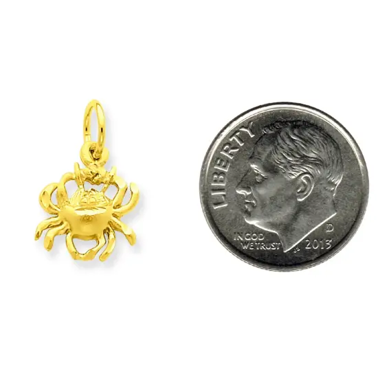 Astrological 14K Gold Cancer Zodiac Charm Jewelry FindingKing 20 X 10mm {2}