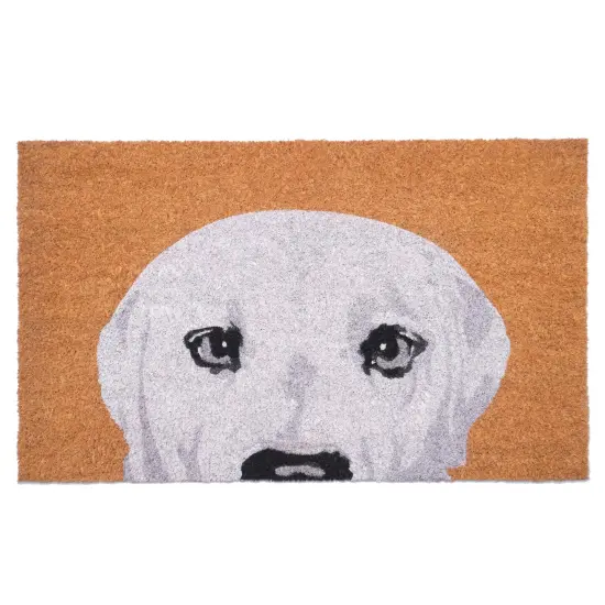 White Labrador Dog Doormat {3}