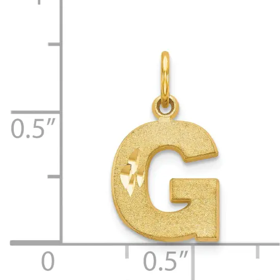14K Gold Initial G Charm Jewelry FindingKing 20mm x 10mm {3}