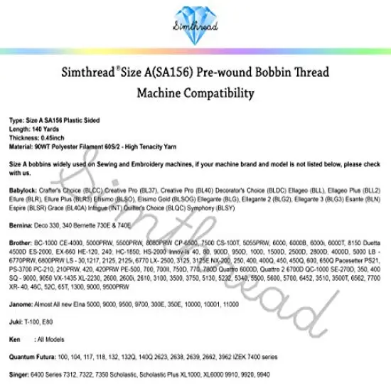 25 Pieces 90WT White Prewound Bobbin Thread Size A Class 15 (SA156) with Clear Storage Plastic Case Box 60S/2 for Brother Embroidery Thread Sewing Thread Machine DIY {4}