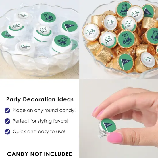 Big Dot of Happiness Par-Tee Time - Golf - Birthday or Retirement Party Small Round Candy Stickers - Party Favor Labels - 324 Count {6}