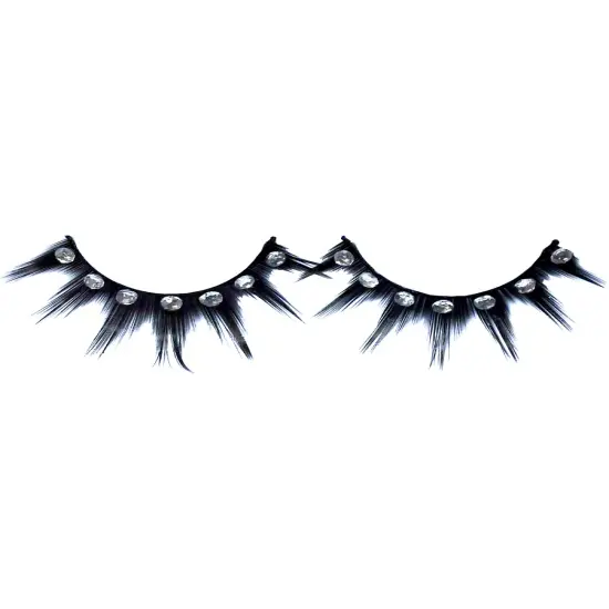 Women'sBlack Vintage Hollywood Costume Rhinestone Eyelashes {1}