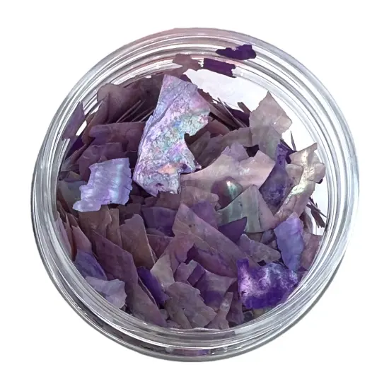 Mother of Pearl Crushed Genuine Abalone Shell Piece Inclusions - 8 Colors! Pink {7}