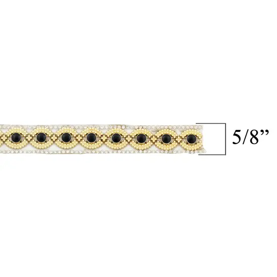 5/8" Tania Rhinestone Iron-On, Versatile Trim, 5-Yard Cut, Multi Colors {3}