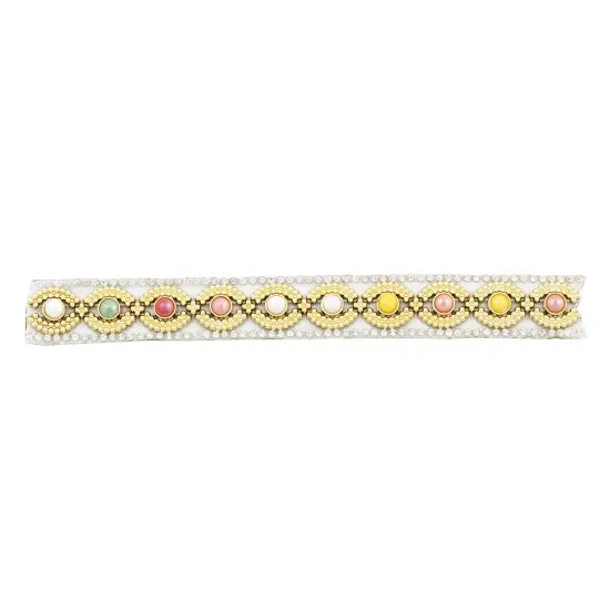 5/8" Rubina Rhinestone Iron-On, Versatile Trim, 5-Yard Cut, Multi Colors {1}