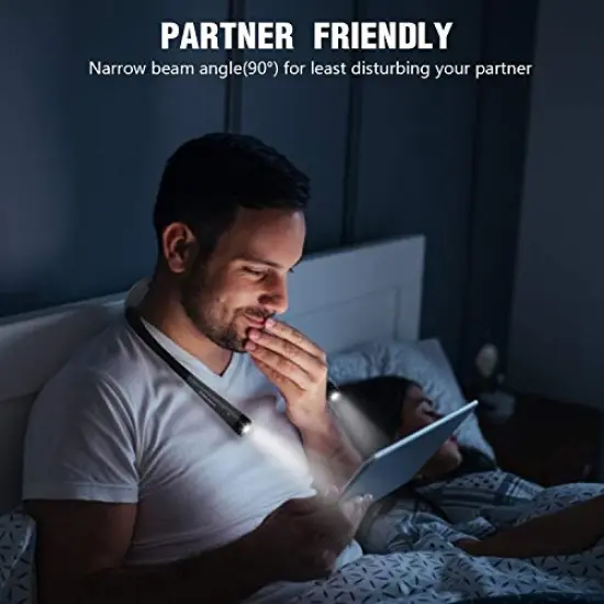 LED Neck Reading Light, Book Light for Reading in Bed, 3 Colors, 6 Brightness Levels, Bendable Arms, Rechargeable, Long Lasting, Perfect for Reading, Knitting, Camping, Repairing {3}