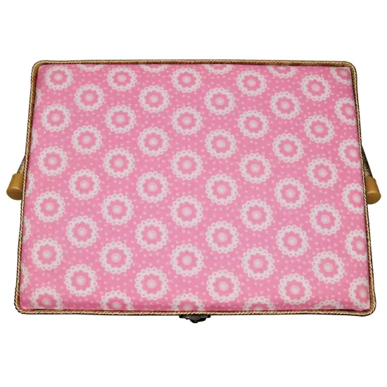 Folding Sewing Basket Dots - pink/white {4}
