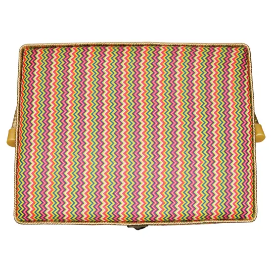 Folding Sewing Basket Chevron - pink {4}