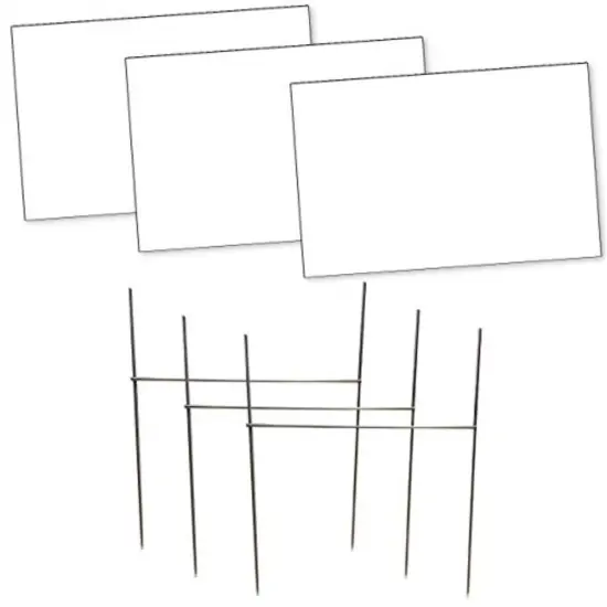 3 pack of 23" x 15" Coroplast Blank Yard Signs {1}