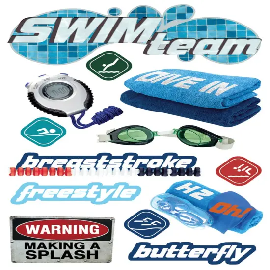 Paper House Swim Team Dimensional Stickers {1}