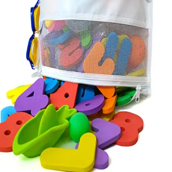 Mesh Bath Toy Holder Organizer &ndash; The Perfect Corner Bathtub Toy Storage & Bathroom or Shower Caddy &ndash; This Multi-use Net Bag Makes Baby Bath Toy Storage Easy &ndash; For Kids & Toddlers {5}