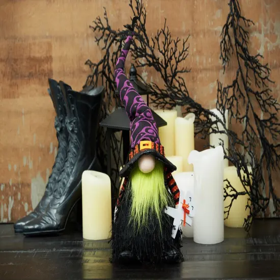 Purple Wizard Gnome w/LED Halloween Figure {3}
