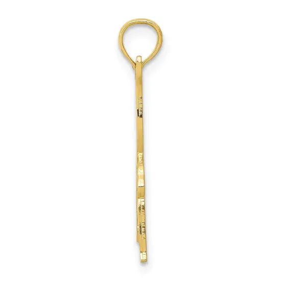 14K Gold Polished Gymnast Pendant Jewelry FindingKing 25.3mm x 9.6mm {3}