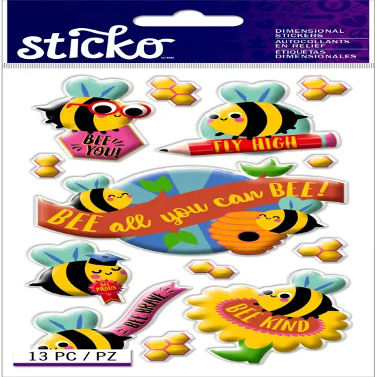Sticko School Bee Dimensional Stickers {1}