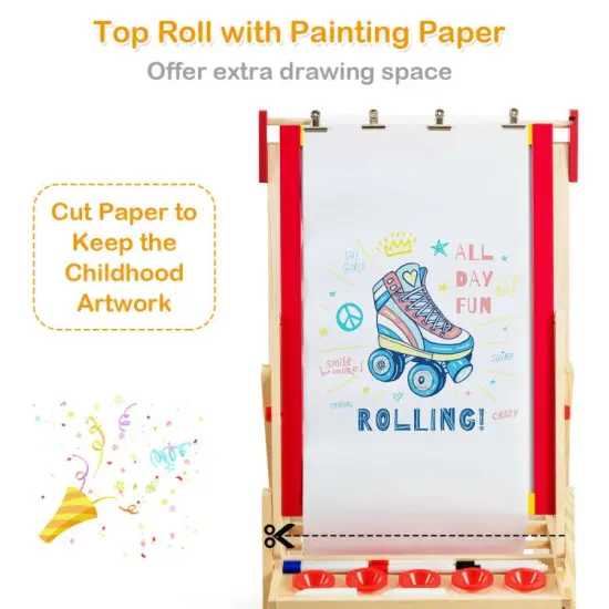 Flip-Over Double-Sided Kids Art Easel {4}
