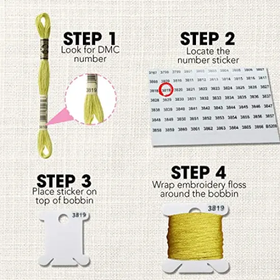 Embroidery Floss Organizer, Cross Stitch Thread Storage Box Tools - Bobbin Winder, 1 Removable 24 Compartments with 40 Hard Plastic Floss Bobbins and Stickers for Craft DIY Embroidery Sewing Storage {6}