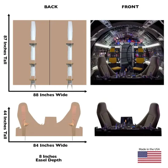 Cockpit of Millenium Falcon Backdrop (Star Wars Han Solo Movie) {2}
