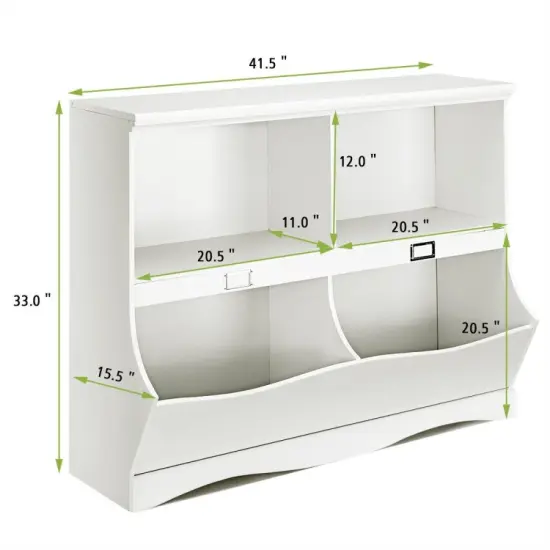 Kids Storage Unit Baby Toy Organizer Children Bookshelf Bookcase {2}