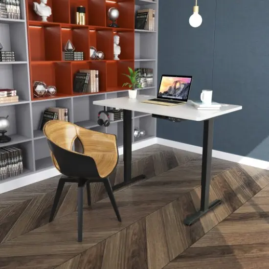 Electric Standing Desk Frame with Adjustable Height and Press Button Controller Black {5}