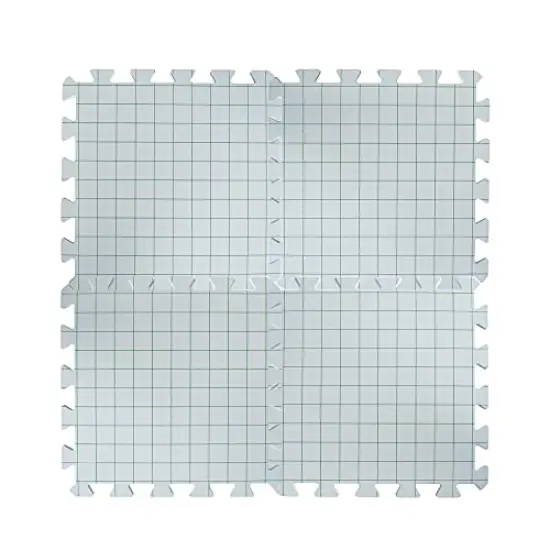 Interlocking Needlepoint, Knitting, and Crochet Blocking Boards, 12'' W x 12'' L, White, 4 Pc {3}