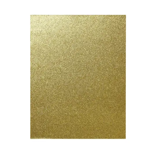 24 Sheets Glitter Gold Paper for Crafts, Wedding Invitations, Card Making, Scrapbook, Single Sided (8.5 x 11 In) {6}