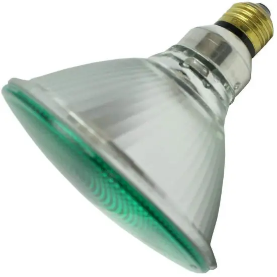 SYLVANIA 16665 Green 90W PAR38 120V Halogen Light Bulb {1}