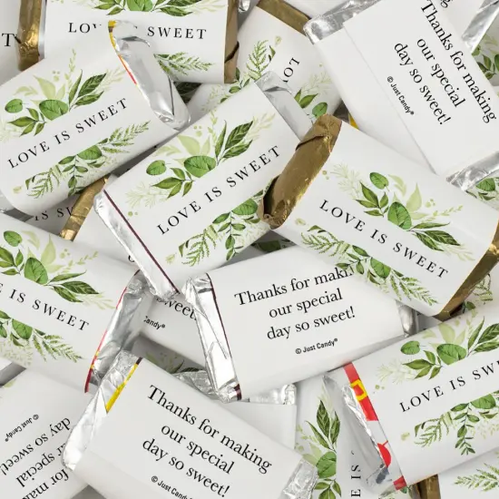 Botanical Wedding Candy Party Favors Hershey's Miniatures Chocolate {1}