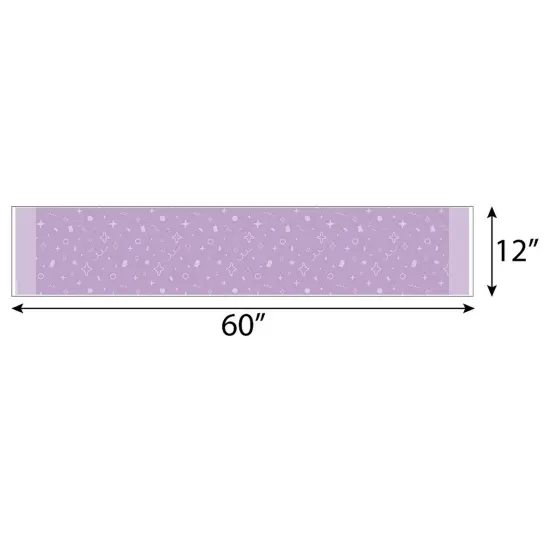 Big Dot of Happiness Purple Confetti Stars - Petite Simple Party Paper Table Runner - 12 x 60 inches {4}