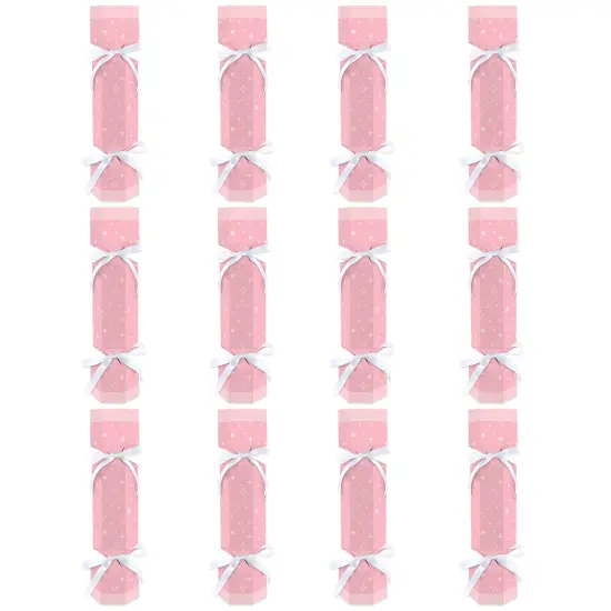 Big Dot of Happiness Pink Confetti Stars - No Snap Simple Party Table Favors - DIY Cracker Boxes - Set of 12 {6}