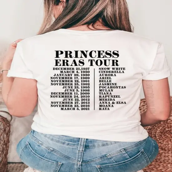 #18 DTF Print- Princess Era Tour- Front and Back Match {2}