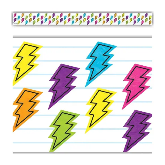 Brights 4Ever Lightning Bolts Straight Border Trim, 35 Feet Per Pack, 6 Packs {2}