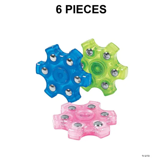 Glow-in-the-Dark Fidget Spinners - 6 Pc. {1}