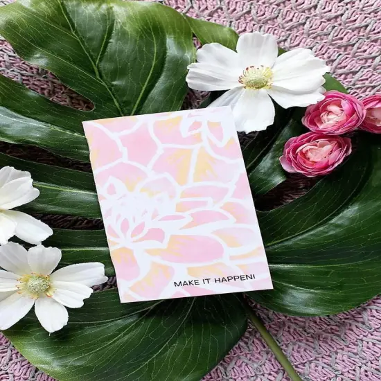 Layered Dahlia Stencil Set (A & B) {5}