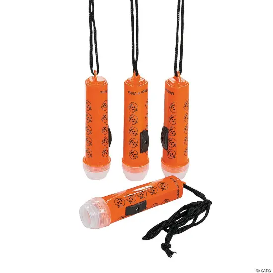 Mini Halloween Flashlights on A Rope - 12 Pc. {2}