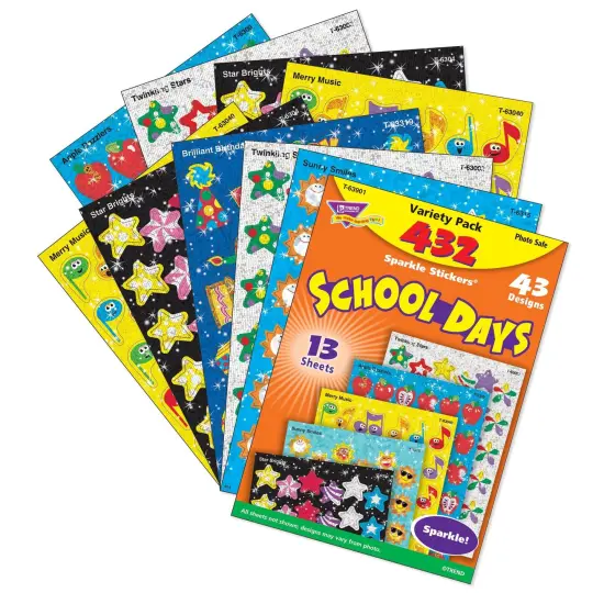 School Days Sparkle Stickers&reg; Variety Pack, 432 Per Pack, 3 Packs {4}