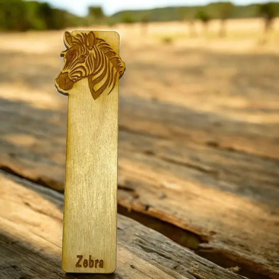 Bookmark - Zebra - Birch wood {3}
