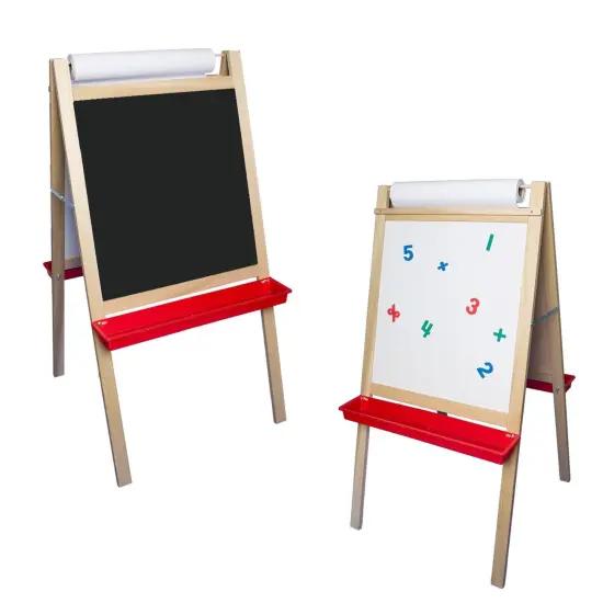 Deluxe Magnetic Paper Roll Easel, Dry Erase/Black Chalk {2}