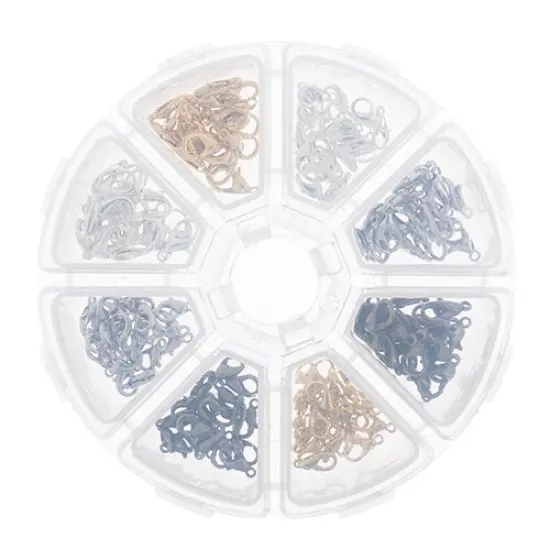 John Bead 8-Slot Lobster Clasps Jewelry Findings Kit Assortment, 160pcs {2}