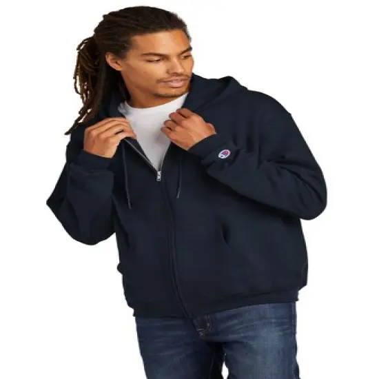 Champion&reg; Powerblend Full-Zip Hoodie Light steel {6}