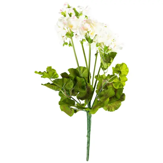 Allstate Geranium Artificial Floral Spray - 19" - White and Pink {3}