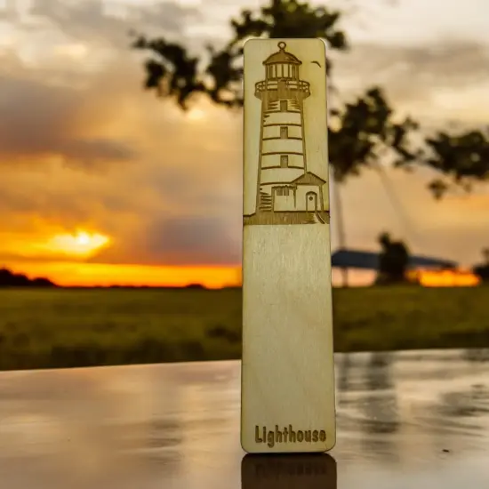 Bookmark - Lighthouse - Birch wood {2}