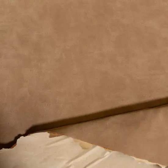 Kitcheniva Suede Vinyl Fabric Faux Leather Self Adhesive 52" Earth yellow {1}